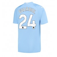 Dres Manchester City Josko Gvardiol #24 Domáci 2023-24 Krátky Rukáv